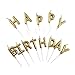 Happy Birthday Cake Candles - Unique Gold Birthday Letter Candle for Adults / Kids