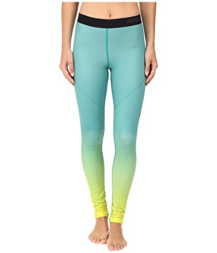 Nike Women's Pro Hyperwarm Tight Volt/Teal/Black Size X-Large