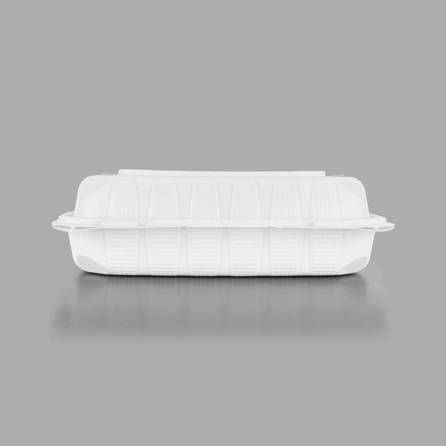 KARAT EARTH Clamshell Take Out Food Containers [9"x6" - 250 ct] To Go Containers | Microwavable, Freezer Safe, Soak-Resistant, Durable, Stackable | Vented for Hot/Cold Foods, White