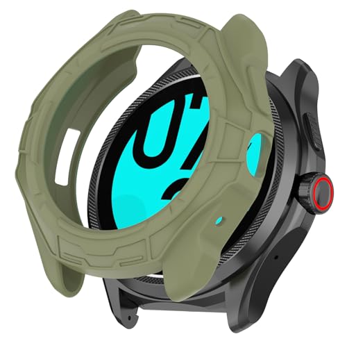 SHEAWA Ticwatch Pro 5用ケース カバー 保護ケース TPUゴム 保護カバー 耐衝撃 アクセサリー (アーミーグリーン)