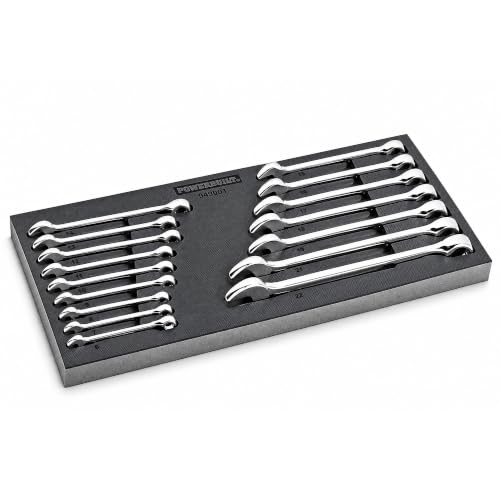 Powerbuilt 16-Piece Metric Combination Wrench Set, 6-22mm, EVA Tray 949001