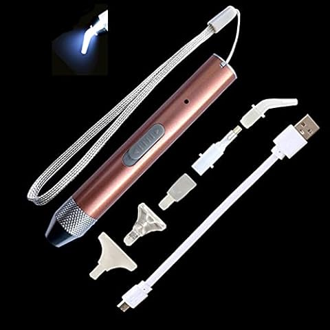 5D Diamond Painting Tool Kit with Light Point Drill Pen and 5 Pieces Different Types of Replacement Heads for Nail Art DIY Painting Craft (Rose Gold) Cover