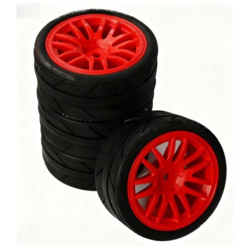 65�~�����[�g���^�C���z�C�[���Z�b�g For Tamiya For TT01 For TT02 XV01 1/10 1/14�p�[�c | 65mm �S���^�C���� 12mm �Z�p�̃v���X�`�b�N�z�C�[���B�n�C�O���b�v RC ���[�V���O�p�ɃA�b�v�O���[�h���܂� �A