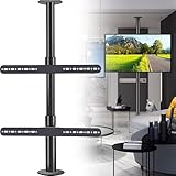 JIADUOFU Soporte Suelo para TV 360 ​​Grados - Soporte Ajustable para Techo, Pantalla LED 37 a 75 Pulgadas 205cm
