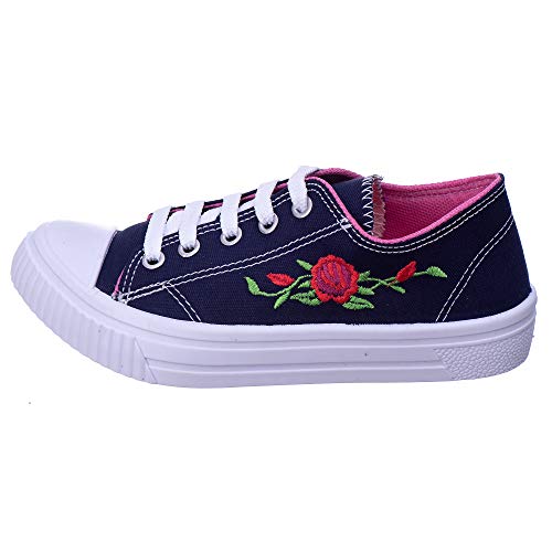 Tênis Infantil Feminino Passeio Confortável - AS169 Cor:Azul Marinho;Tamanho:27/28