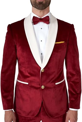 Mens Velvet Suits Slim Fit 2 Piece Shawl Lapel Tuxedo Jacket Pants for Men Fashion Suit Wedding Prom with Tie3