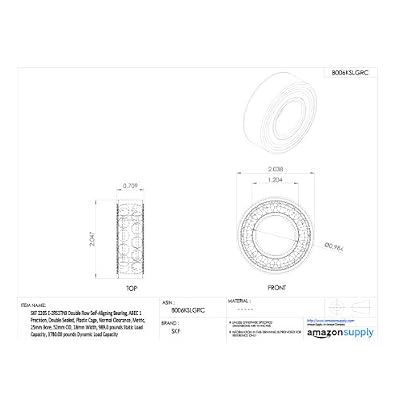 SKF 2205 E-2RS1TN9 Self-Aligning Ball Bearing