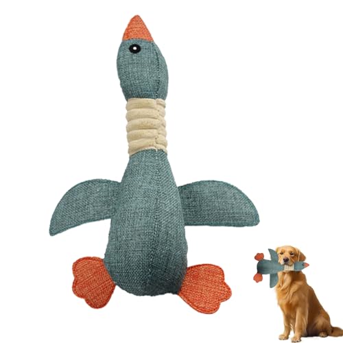 ARYIMYDP Anatra con Squittio Anti Stress, Giocattolo per Cani Indistruttibile di Peluche, Gioco da Masticare per Cani Aggressivi, Morbido e Durevole per Cuccioli e Cani Adulti, Blu