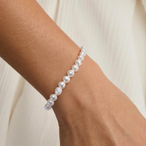 Natural Baroque Pearls Link Bracelets for Women Freshwater Cultured Pearls Strand Bracelets Handpicked Pearl Elegant Jewelry2