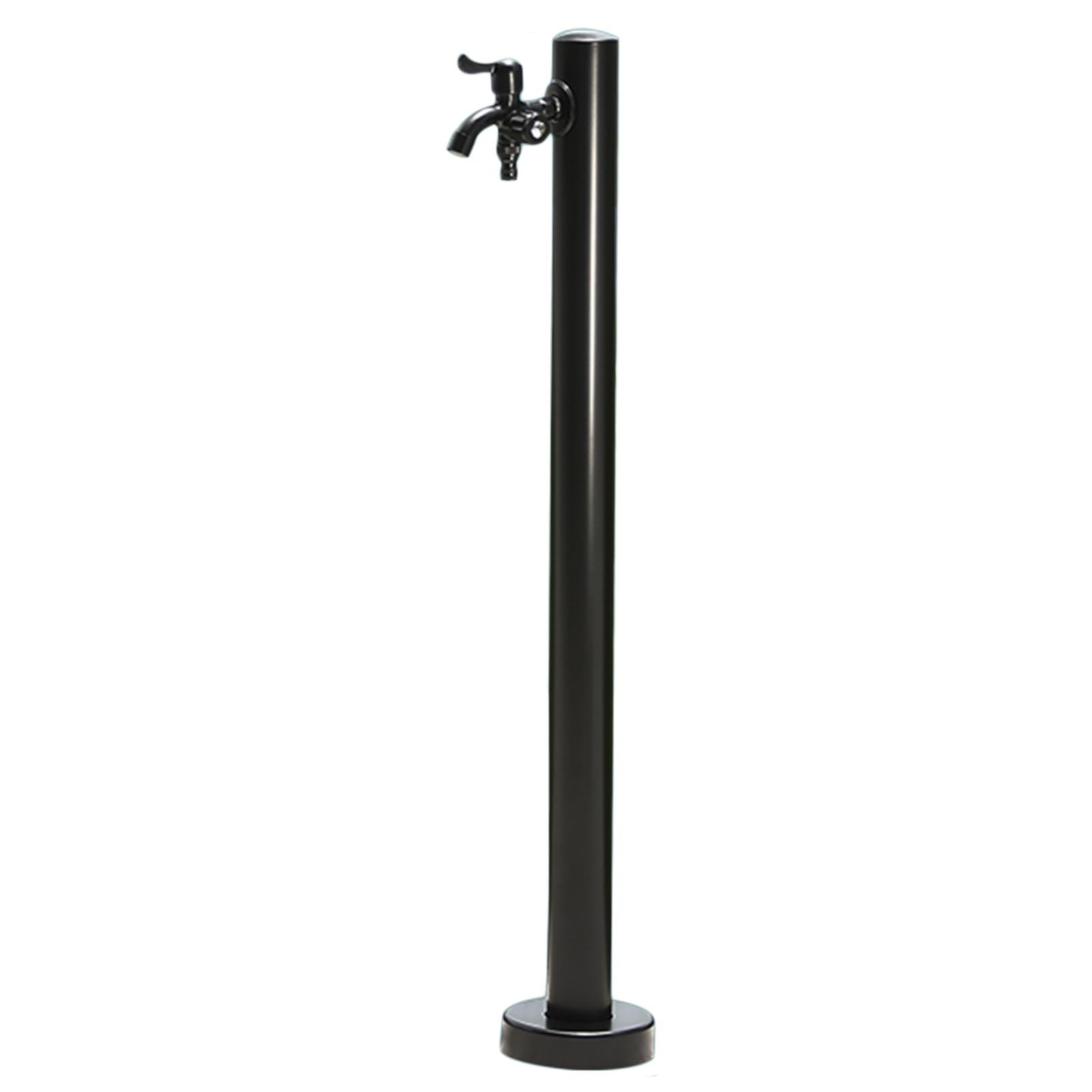 WOTZOV Faucet Water Column,Freestanding Stainless Steel Outdoor Water Column, 23.6In Dual-Outlet Faucet For Garden Irrigation, Cylindrical Design, Ideal For Yard & Garden Use，95cm/37.4in