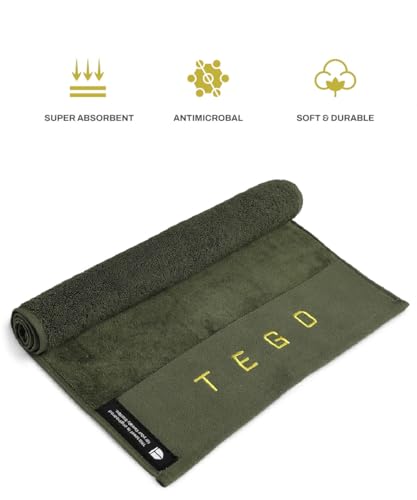 Image of TEGO Fit Anti-Microbial Gym Towel | 600 GSM | Ringspun Cotton | Odour-Free, Super-Absorbent | for Gym, Sports & Equipment Protection | 30x16 inch | Hygiene Control