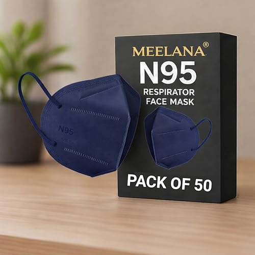 Image of MEELANA Anti Pollution 5 Layer Non Woven Fabric N95 Reusable Mask for Unisex