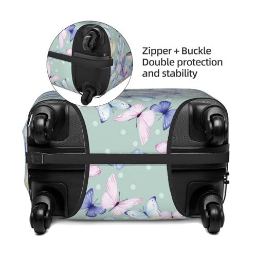 Colorful Butterfly Print Washable Luggage Cover - Fashion Suitcase Protector Fits 18-32 Inch Luggage4