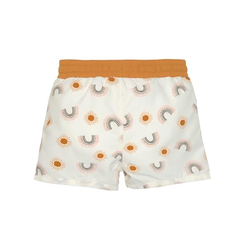 LÄSSIG Baby Kinder Badehose kurz mit UV-Schutz und integrierter Schwimmwindel/Boardie Shorts Rainbow nature, 13-18 Monate, Größe: 86