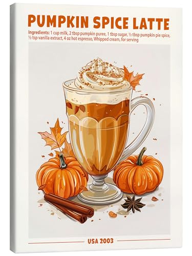 Posterlounge Pumpkin Spice Latte, USA 2003 Lienzo de TAlex 100 x 130 cm Cuadros Decoración para la pared