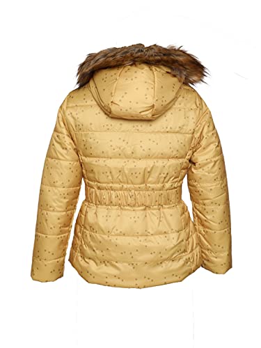 Image of CHKOKKO Girl's Polyester Winter Zipper Hooded Standard Length Puffer Jacket