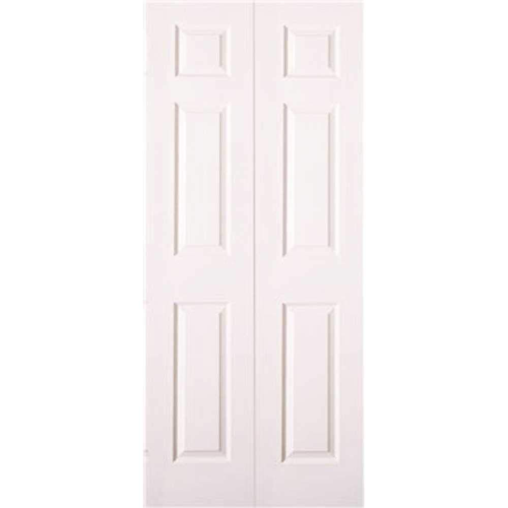 Masonite Bi-Fold 6-Panel Door, Prefinished, Painted White