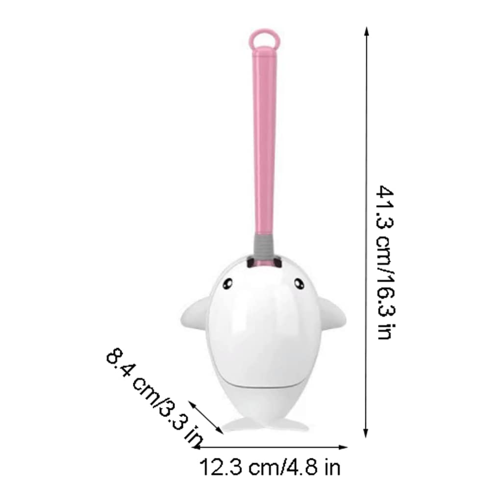 Cepillo de Inodoro con cerdas de Silicona, Cepillo y Soporte para Inodoro montado en la Pared, Cepillo Limpiador de Inodoro de Limpieza Profunda