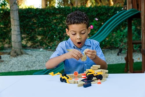 Image of CAT Construction Toys, Dig N' Build Dirt Playset with 10 Oz of Compound, 2 Little Machine Vehicles, Ages 3+