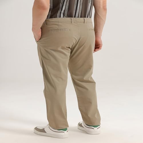 Image of BASICS Premium Cotton Stretch Formal Trousers for Men | Office Pants