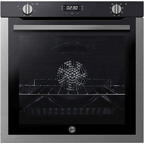 Hoover HOXC3UB3358BI 78 Litre Multifunction Oven, LED Programmer, Catalytic liners, 8 Progammes, Black glass and Stainless steel