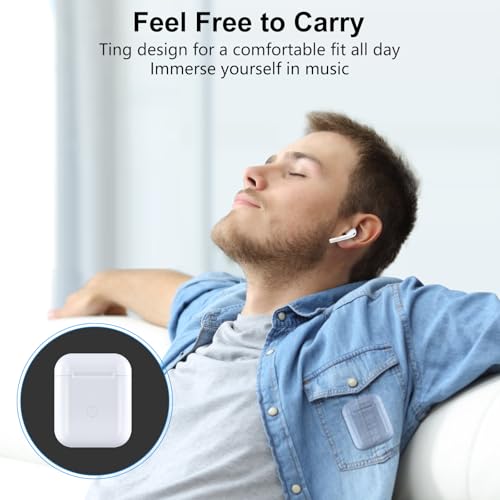 Image of Wireless Charging Case Replacement Compatible with AirPod 1st & 2nd Generation, Air Pod 1 2 Charger with Bluetooth Pairing Sync Button,No Earbuds