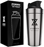 ★Perfecto como regalo X SIM FITNESSX Botella de acero inoxidable de doble pared, 700 ml, para hacer deporte o proteínas