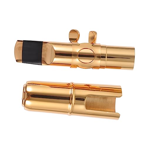 Totority Complete Saxophone Metal Clarinet Kit Gold Plated Alto Saxophone Mouthpiece for Beginners
