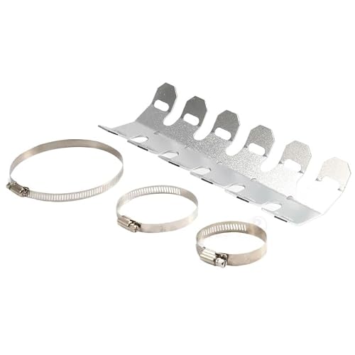 Pdanbd Slivery Exhaust Heat Shield Motorcycle Parts Modification Universal Heat Shield Off-Road Vehicle Exhaust Protection Motorbike Pipe Cover Anti-Scalding