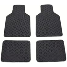 Car Floor Mats for Dacia Duster 2018-2023, 4PCS Leather Car Mats, All Weather Protection Floor Mats for Automotive, Heavy Duty Carpets, Water Slip Resistant, Black
