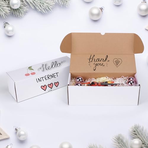Image of ZBEIVAN 12x4x4 White Shipping Boxes Set of 25, Corrugated Cardboard Mailer Boxes for Packaging Small Business Mailing Gifts