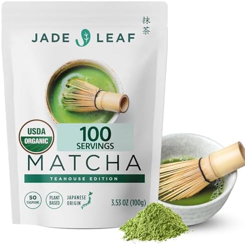 Jade Leaf Ceremonial Grade Matcha Powder, 100g / 3.53oz Resealable Pouch