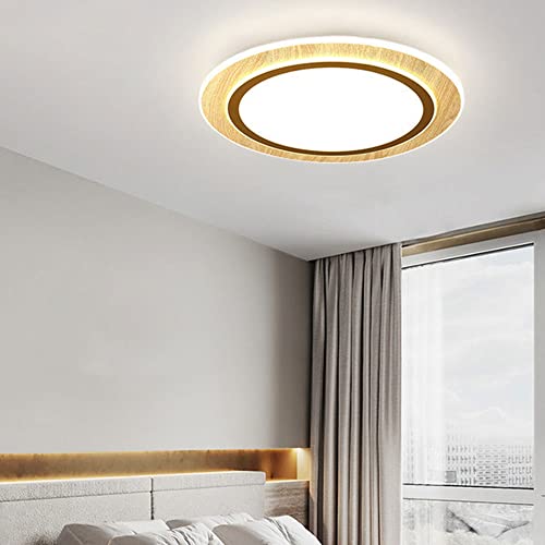 Plafonnier moderne en fer forgé rond avec lampe LED tricolore à intensité variable