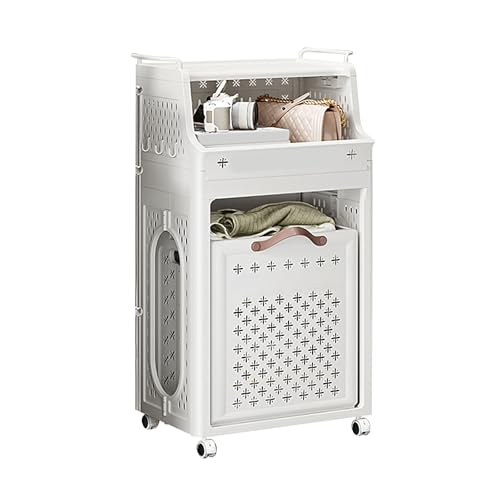 Meuble à linge grande capacité avec paniers amovibles et roulettes