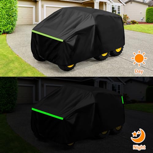 Waterproof Gator Cover for John Deere LP93547 CPLP93547, 210T Sun Rain UV Dust Snow All Weather Protection Heavy Duty Gator Full Size Cover With Windproof Straps & Cotton Lining-Black by BETERNY - Image 4