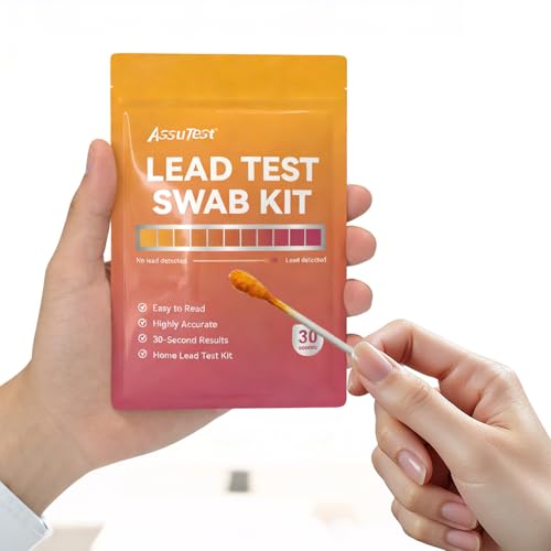 Image of AssuTest Lead Test swabs Kit - 30 PCS Lead Paint Test Kit for Home Use, Lead Tester for Dishes Ceramics Toys Metal Wood Jewelry House Furniture Instant Lead Detection in 30 Seconds