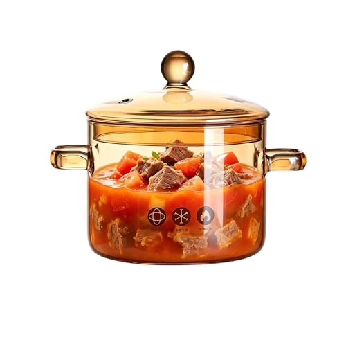 Simmer Pot Glass Heat ? versatile Resistant Clear Cookware Lid, Cooking Stew Boiling Milk, Pasta Soup Food Tea Steam | Boiling M