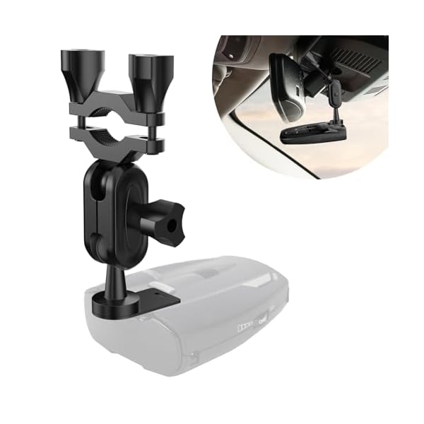 Radar Detector Mount, Car Rearview Mirror Radar Detector Bracke, for Cobra iRadar ESD SPX RAD 480i 450 380 7800BT Radar Detector, Easy to Install