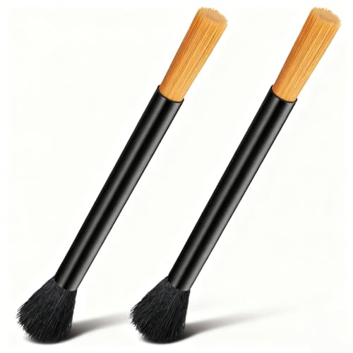 Coffee Grinder Cleaning Brush Dusting Espresso Brush Accessories Cleaner Barista Brush Machine Cleaning Brush Cleaning Tool Dual Head Coffee Cleaning Brushes for Bean Grain Coffee Barista Home Kitchen