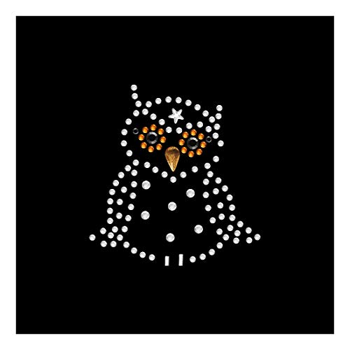 Strassmotiv - kleine Eule zum Aufbügeln auf Textilien hotfix Strassbild Uhu Cover