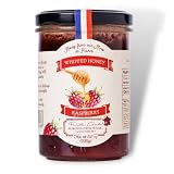 Les Abeilles de Malescot – Whipped Raspberry Honey (8.8 oz) – Raw and Unfiltered Pure Honey
