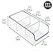mDesign Plastic Food Storage Bin Organizer with 3 Compartments for Kitchen Cabinet, Pantry, Shelf, Drawer, Fridge, Freezer Organization - Holds Snack Bars - Ligne Collection - 2 Pack - Clear