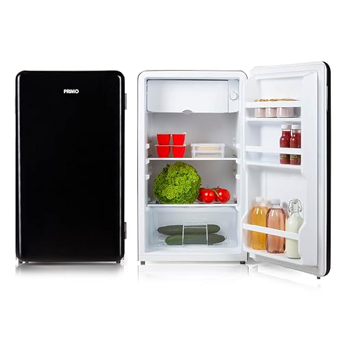 PRIMO PR151RKZ Réfrigérateur Table Top Rétro - Pose Libre - 93L - E - Noir