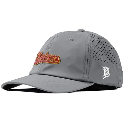 Branded Bills Officially Licensed x USC Trojans Slate Performance Dad Hat USC Trojans Script PVC