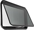 OUTPRIZE RV Exit Window, 36" W x 22" H Tinted RV Window with Net Screen and Trim Ring, Suitable for 1-1/2" or 2" Walls, DOT Approved