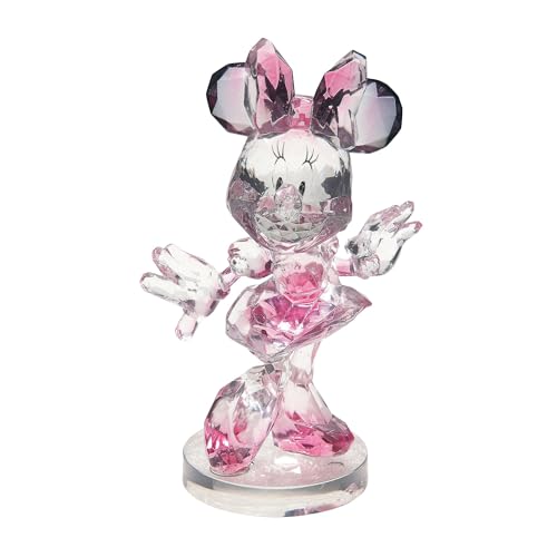 Enesco Disney Facets Figurine Minnie Mouse posant 10 cm Rose, 3.94 Inch