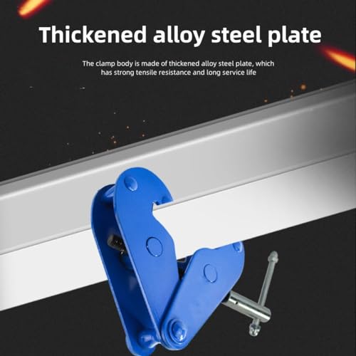 Pince de levage pour poutre I et rail bleu robuste de 1 à 3 tonnes - 4