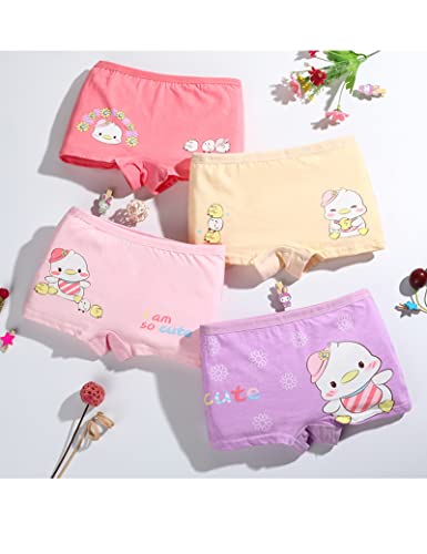 Kiench Girls Underwear Toddler Cotton Boyshort Panties 4 Pack2