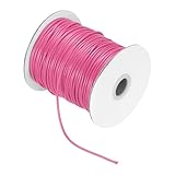 QUARKZMAN Hilo Encerado De 2mm Cordón Encerado De 87 Yardas Hilo Encerado para Hacer Pulseras, Collares, Abalorios, Creación De Joyería Y Manualidades DIY (Rosa Claro)
