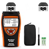 Anemómetro Digital de Mano, HoldPeak 8806 4 Wind Cup Anemómetro para Exterior, Velocidad del Viento de 0,7 a 42 m/s y temperatura (℃/℉) con Brújula, Anemometro Portatil para Tiro, Pesca, Kitesurf